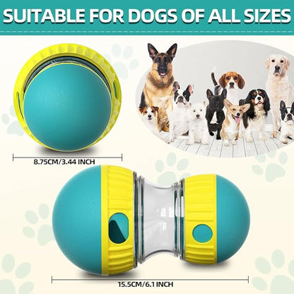 Dog Puzzle Toys, Rolling Treat Dispensing Ball, Brain Stimulation & Slow Feeder, Dog Enrichment Toys to Keep Them Busy (Green)