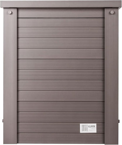 New Age Pet® ECOFLEX® Dog Crate Furniture End Table, Durable Wood-Plastic Composite, Stainless Steel Latch, Easy Assembly, Grey Medium