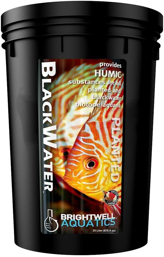 Brightwell Aquatics Blackwater Humic Fulvic Acid Supplement Simulates Natural Blackwater Conditions Supports Nutrient Uptake in Freshwater Planted Aquariums, 20L