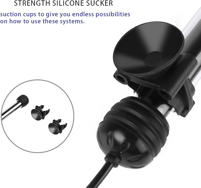 LED Aquarium Light, Fish Tank Lights Underwater Crystal Glass Bright IP68 Waterproof Submersible Strip Bar Aquarium Tank Light, White, 7.5 inch