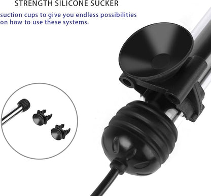 LED Aquarium Light, Fish Tank Lights Underwater Crystal Glass Bright IP68 Waterproof Submersible Strip Bar Aquarium Tank Light, White, 7.5 inch