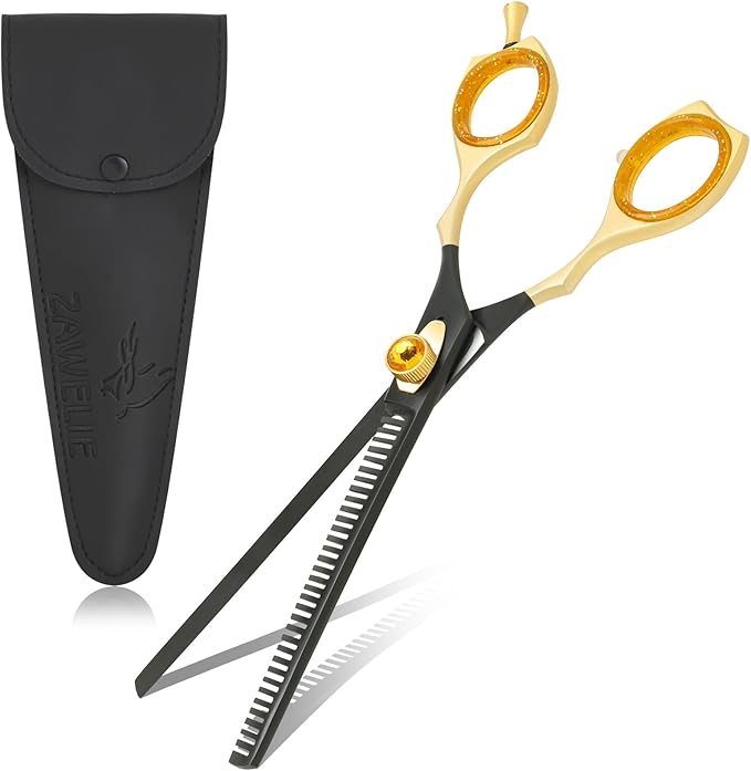 Dog Grooming Scissor- 7.5 Pet Shears, Japanese Stainless Steel Ergonomic Pet Grooming Scissor, Heavy Duty Sharp and Comfortable pet Scissors for Grooming, Dogs, Cats and Other Animals (Thinning)