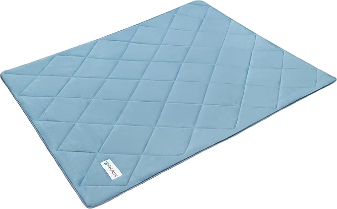 PetAmi Premium Cooling Dog Blanket | Lightweight Fluffy Pet Throw Blanket Bed Cover for Dogs, Cat, Puppies | Pet Blanket Furniture Protector Couch Sofa | Reversible Fuzzy Cozy | 24x32, Dusty Blue