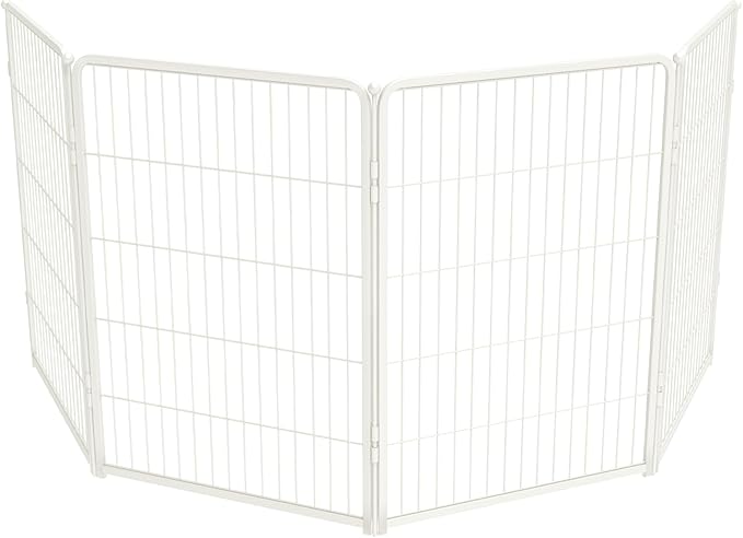 FXW Homeplus Dog Playpen for Indoor Use - Stress-Free and Safe Play, Heavy Duty 40 Inch 4 Panels Dog Pen for Medium and Large Dogs, White_atented
