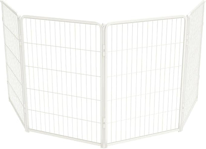 FXW Homeplus Dog Playpen for Indoor Use - Stress-Free and Safe Play, Heavy Duty 40 Inch 4 Panels Dog Pen for Medium and Large Dogs, White_atented