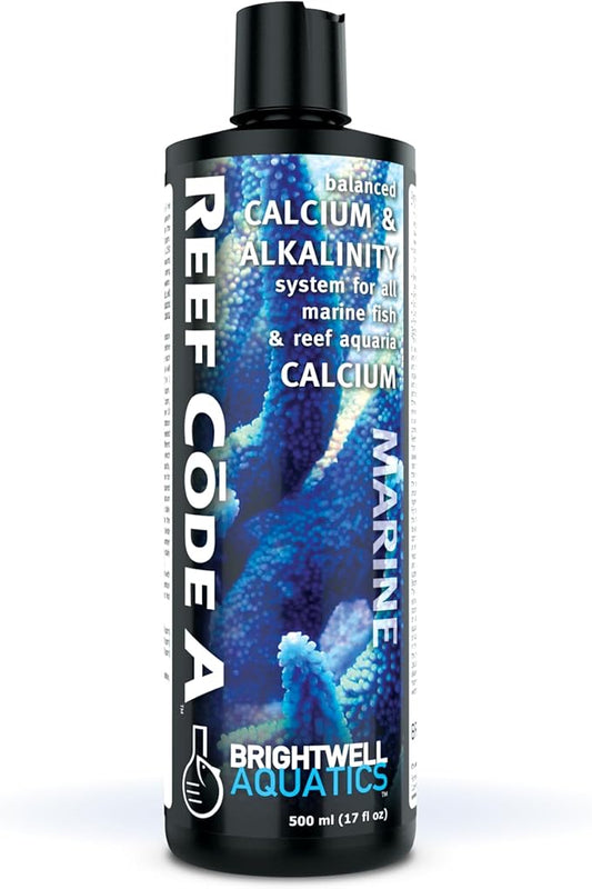 Brightwell Aquatics - Reef Code A - Balanced Calcium & Alkalinity System Water Conditioner - For All Saltwater Marine Fish & Reef Fish Tanks - Aquarium Water Treatments, 16.9 fl oz
