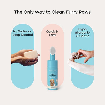 Uproot Clean Dog Paw Cleaner - No-Rinse Paw Cleaner for Dogs - Easy Dog Paw Washer with Bristle Brush - Fragrance-Free Dog Foot Washer for Home and On-the-Go - Hypoallergenic & Safe for All Dogs