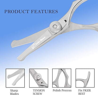 Dog Grooming Scissors,Stainless Steel Pet Scissor,Sharp and Durable Pet Grooming Shears for Dogs Cats for Home,Straight Pet Scissors with Safe Round Tips for Trimming,Dog Trimming Scissors