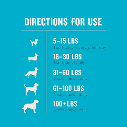 VetIQ Calming Support Supplement for Dogs, Calming Chews Help Manage Stress and Promote Relaxation, Anxiety Relief for Dogs, Made in The USA, 60 Count