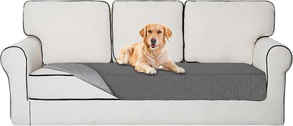 Easy-Going Waterproof Dog Bed Cover Reversible Leak Proof Pet Blanket Replacement Mat for Furniture Washable Couch Cover Sofa Cover for Dogs Cat(30x70 Inch, Gray/Light Gray)