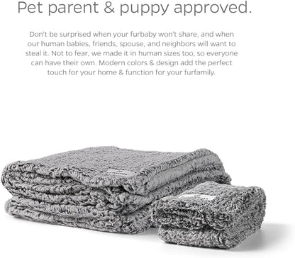 Pet Parents Premium Pet Blanket, Water Resistant Dog Blanket & Cat Blanket, Perfect for Crates, Calming, Large, Medium, Small Dogs, & Puppy Blanket Color: Chocolate Size: 32x40