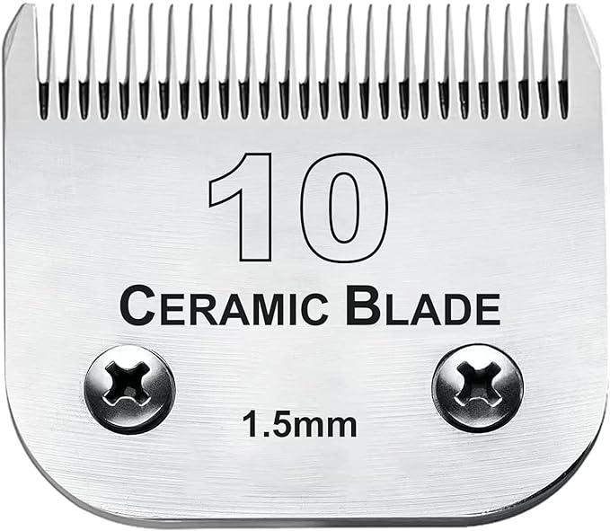 10 Blade Dog Grooming Clipper Blades Compatible with Andis Dog Clippers,Detachable Stainless Steel Blade,Size 10, 1/16-Inch Cut Length