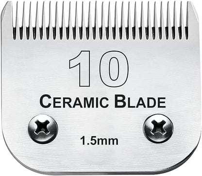 10 Blade Dog Grooming Clipper Blades Compatible with Andis Dog Clippers,Detachable Stainless Steel Blade,Size 10, 1/16-Inch Cut Length