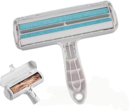 Portable Pet Hair Remover | Reusable Lint Roller for Cat and Dog | Hair Remover for Furniture, Couch, Carpet, Clothing, Seat and Bedding (Blue)