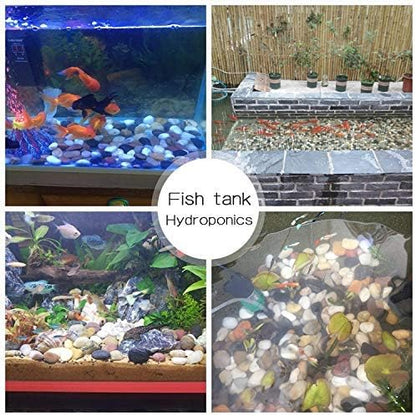 Voulosimi 18 LBS River Rock Stones, Natural Decorative Polished Mixed Pebbles Gravel,Outdoor Decorative Stones for Plant Aquariums, Landscaping, Vase Fillers