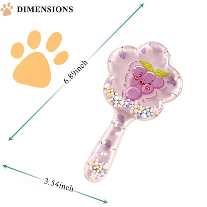 Soft Dog Brush for Small Dogs | Gentle Puppy Brush for Yorkies, Shih Tzus, Maltipoos & Maltese | Pet Hair Removal Brush with Soft Bristles | Dog Brush for Shedding (Purple Grapes)