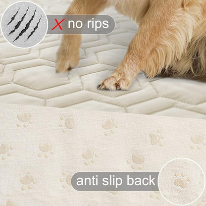Waterproof and Anti-Slip Dog Bed Cover and Pet Blanket Sofa Pet Bed Mat ï¼_ar Incontinence Mattress Protectors Furniture Couch Cover for Most Cats Dogs, Petsï¼40x50-Ivoryï¼