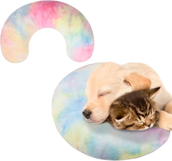 Dog Neck Pillow, Dog Cat Calming Pillow Soft, Fluffy Cozy Pet Body Pillow,Anxiety Relief Pillow for Joint Relief Sleeping Improve