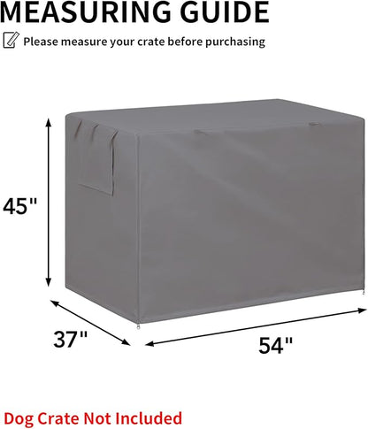 Easy-Going Dog Crate Cover 54 Inch Dog Kennel Cover for Dog, Cage Covers for Dog Crates Fit (54" L x37 W x 45" H) Grey