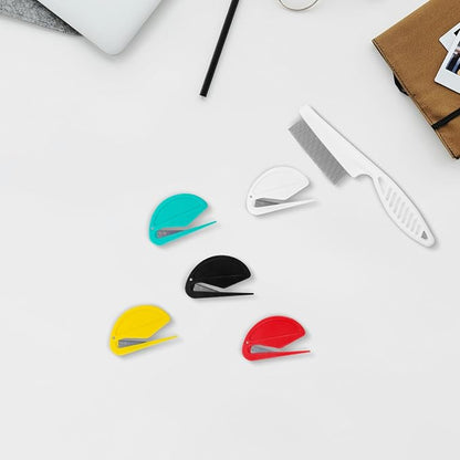 6 Pcs Pet Multifunctional Knotting Comb for Dogs, Cats, Puppies, and Rabbits, Plastic Grooming Comb for Hair Shedding and Tangle Removal