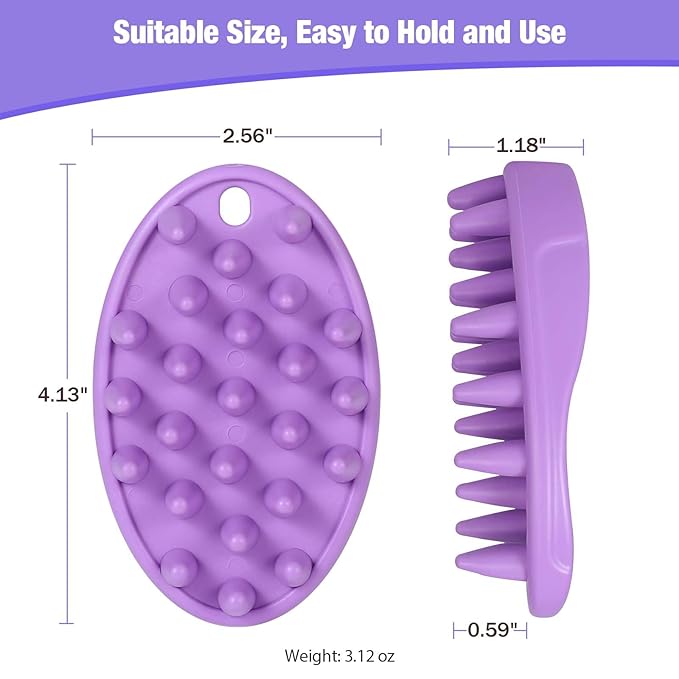 Dog Bath Brush, 4 PCS Dog Brush for Bathing, Dog Shampoo Grooming Brush for Short & Long Haired Dogs, Soft Pet Rubber Shedding Brush, Dog Washing Brush Scrubber for Soothing Massage