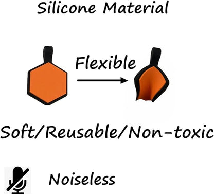 6 Pack Newest Hexagon Silent Pet Tags Modifiable Dog Tag,Multiple Emergency Contact,Lightweight, No Jinging, Collar Accessories,Cat ID Tag