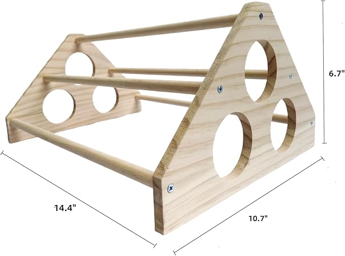 Chick Perch Chicken Coop Toys and Accessories,Chick Roosting Bar,Brooder for Baby Chicks,Strong Wooden Bird Perch. (Style 1, 14.4" x 10.7" x 6.7)