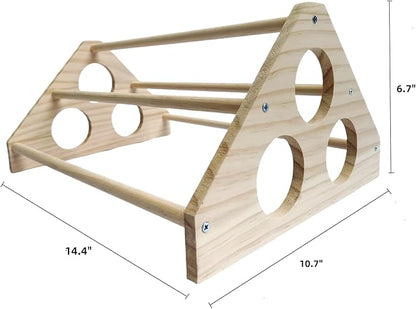 Chick Perch Chicken Coop Toys and Accessories,Chick Roosting Bar,Brooder for Baby Chicks,Strong Wooden Bird Perch. (Style 1, 14.4" x 10.7" x 6.7)