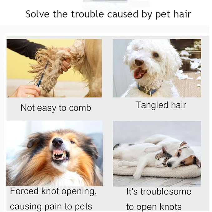 1PCS Pet Knotting Comb, 2024 New De Knotting Comb for Dog, Cat Knotting Comb, 3 In1 Multifunctional Massage Hair