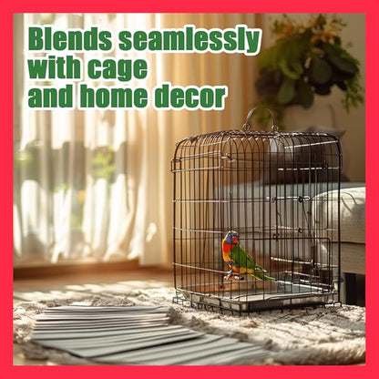 HASHI Bird Cage Liner - 120 Disposable Sheets Made from Acid-Free Newsprint. Non-Toxic for Birds, Ideal for Packing, Pet Cages, Crafts, Shipping, and Moving. Easy to Clean (31"x21.5")