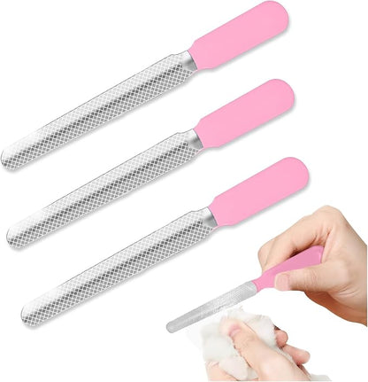 NIIIYTYB 3Pcs Dog Nail File Professional Metal Emery Boards for Dogs Cats Nail Grooming Tool for Smoothing Rough Edges Pet Filer for Large Small Breeds Puppies Toenails Safe Effective (Pink