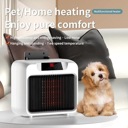 600W Dog House Heater,Anti-Bite Cord Heated Dog House,Wall-Mounted Dog Heater,Outdoor Dog Heater Keep Your Pet Warm and Happy UL Tested for Safety (white)