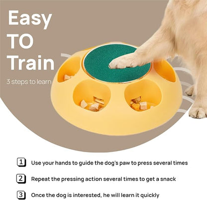 Multi-Functional Dog Scratch Pad for Nails,Slow Feeder Dog Bowls with Treat Box, Nail File Toy,Scratch Board for Dogs,4 Replaceable Sandpaper Sheets