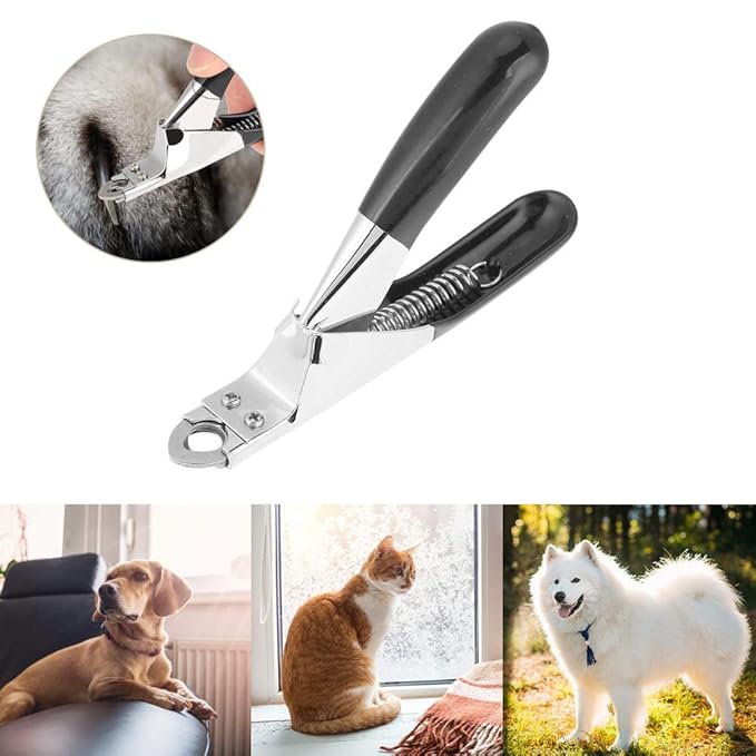 Fdit Pet Dog Nail Clippers Dedicated Nail Scissors Toe Claw Shear Clippers Trimmer Cutter for Small Animals (Black)