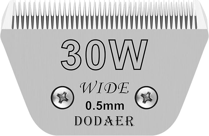 30W Detachable Dog Grooming Wide Blades,Compatible with Andis,Oster A5,Wahl KM10 Series Clippers,Cut Length 1/50(0.5mm)