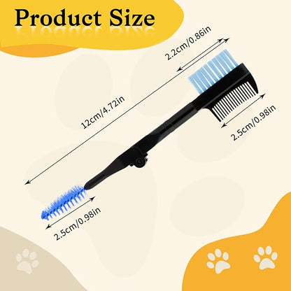 3 Pcs Double-Head Grooming Combs, Tear Stain and Eye Cleaning Combs for Pets, Removing Crust, Mucus, and Fleas