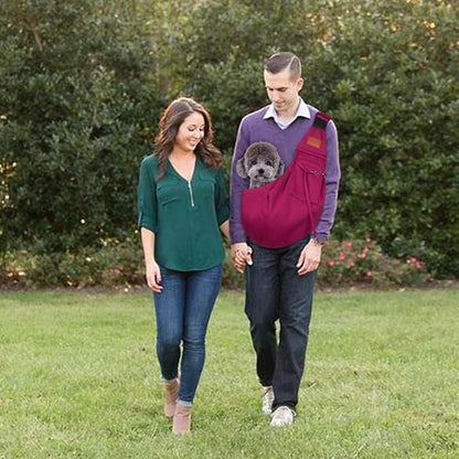 FDJASGY Small Dog Sling Cat Carrier Adjustable Strap Hands Free Reversible Pet Puppy Travel Bag Backpack for Outdoor Travel