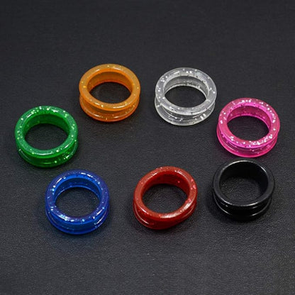 12Pcs Soft Silicone Scissors Finger Rings Grips Inserts Grooming Shear Thumb Inserts Finger Protector Ring Scissor Accessories for Barber Hair Cutting Scissors Pet Shears, Random Color