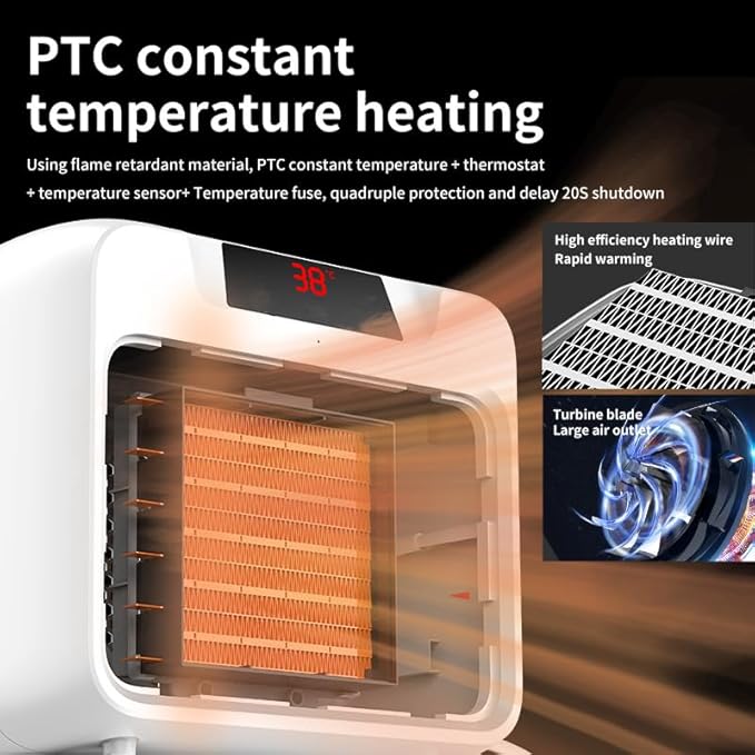 600W Dog House Heater,Anti-Bite Cord Heated Dog House,Wall-Mounted Dog Heater,Outdoor Dog Heater Keep Your Pet Warm and Happy UL Tested for Safety (white)