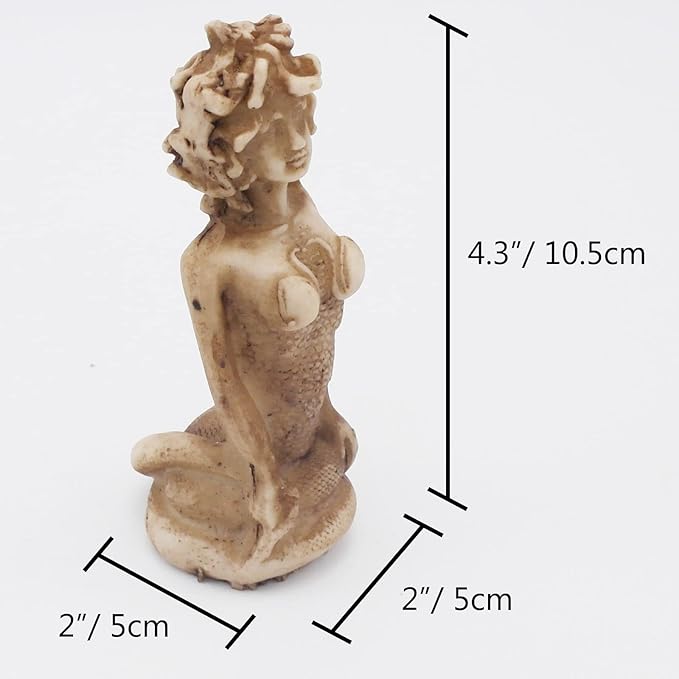 Medusa Aquarium Fish Tank Decorations Ancient Greek Myth Statues Figurine Sculpture Reptile Turtle Lizard Spider Tanks Terrarium Décor Ornament Pet