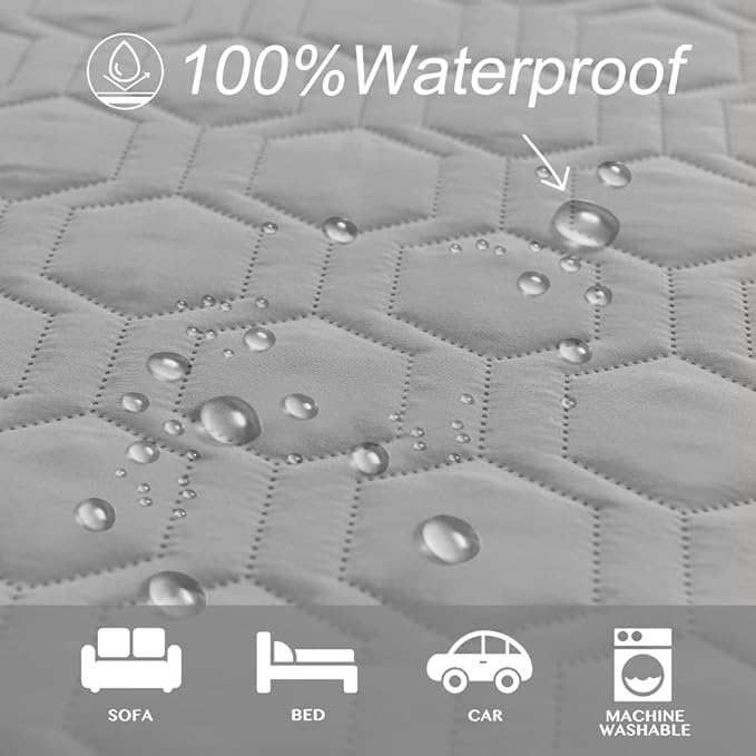 Waterproof and Non-Slip Dog Bed Cover and Pet Blanket Sofa Pet Bed Mat ï¼_ar Incontinence Mattress Protectors Furniture Couch Cover for Most Cats Dogs,Petsï¼30x70-Light Greyï¼