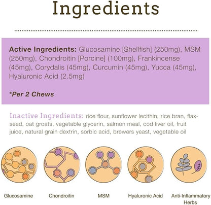 Herbsmith Sound Dog Viscosity Advanced Joint Support For Dogs, 60 Count Small