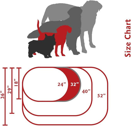 Majestic Pet 32 Inch Poly-Cotton Sherpa Calming Dog Bed Washable 32x18x8 (inch)  Cozy Soft Round Donut Dog Bed with Spine for Head Support - Pet Bed Medium - Green