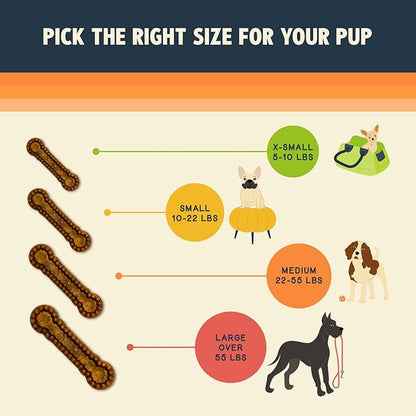 Jiminy's Dental Chews for Dogs, Cinnamon Flavor, Scientifically Proven to Improve Oral Health, Dental Bones Clean Teeth, Fight Bad Breath, and Removes Plaque and Tartar, Medium, 12ct (Pack of 1)