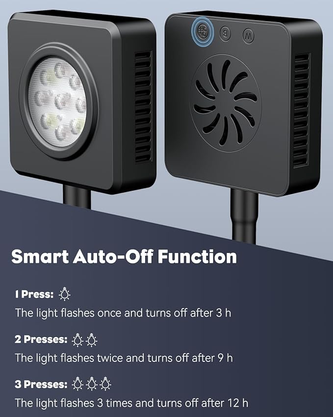 Pawfly 15 W LED Aquarium Light with Brilliant Blue White Red Lights for 1 to 10 Gallon Fish Tank