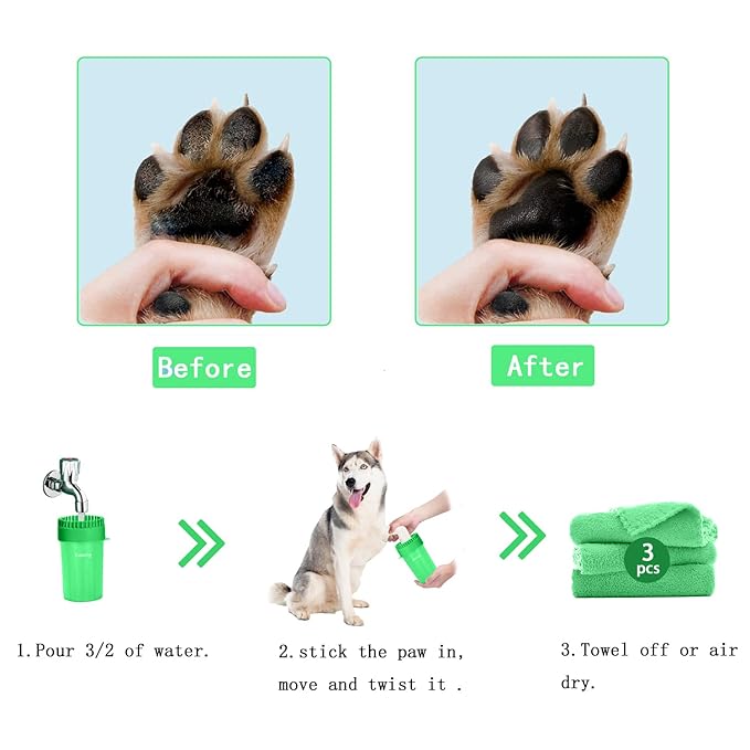 Dog Paw Cleaner for Large/Extra Large Breeds - Pet Foot Washer Cup