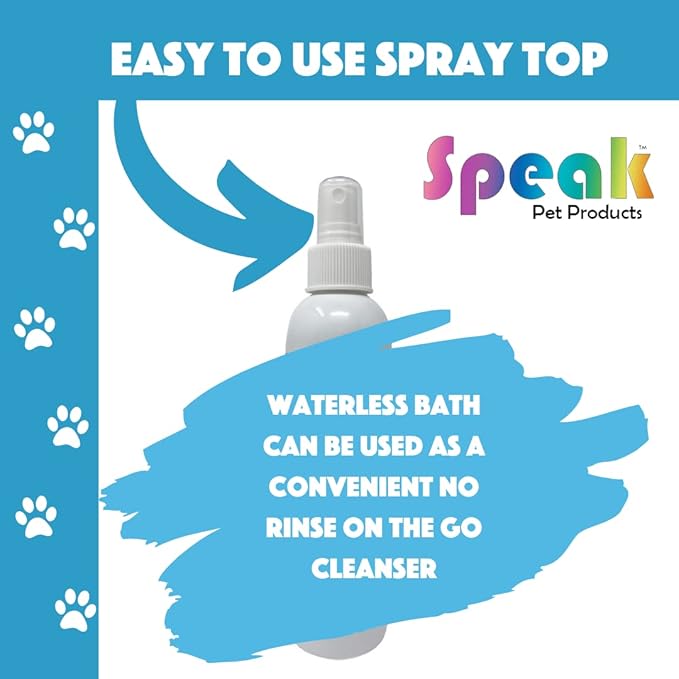 Natural Waterless Bath Spray, for Dogs, Hypoallergenic Unscented, 8oz
