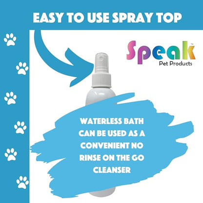 Natural Waterless Bath Spray, for Dogs, Hypoallergenic Unscented, 8oz
