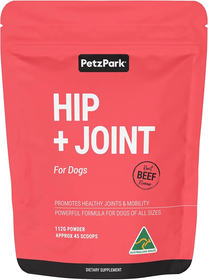 Petz Park Glucosamine for Dogs - Hip & Joint Support Powder with Chondroitin & MSM - Arthritis Pain Relief, Hip Dysplasia Treatment - 800mg Glucosamine - 45 Scoops