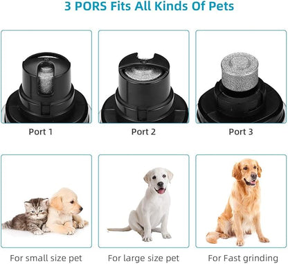 ENJOY PET Dog Nail Grinder, Dog Nail Trimmers, Cat Nail Grinder with Professional 2-Speed 3 Grooming Options for Small Medium Large Dog Cat